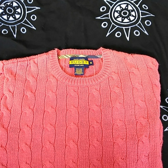 🎈🎈RUGBY RALPH LAUREN CABLE STYLE SWEATER SIZE M - Picture 2 of 6
